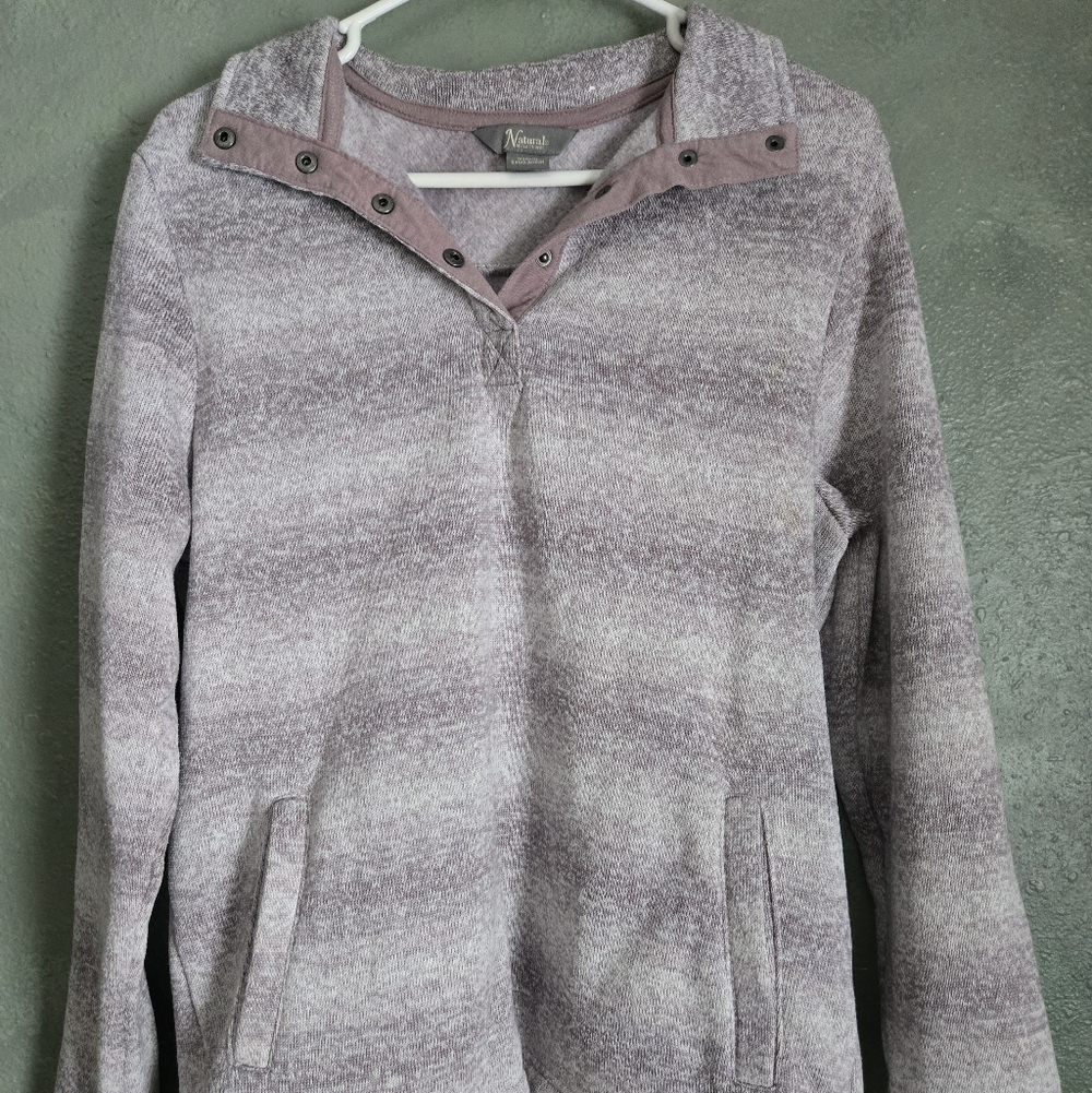 Natural Reflections - 1/4 Button With Collar Knit Sweater - Women's size S Small